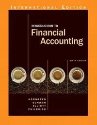 Introduction to financial accounting; Charles T. Horngren, Sundem Gary L., Elliott John A., Philbrick Donna; 2006