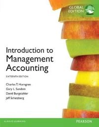 Introduction to management accounting; Charles T. Horngren, Gary Sundem; 2014