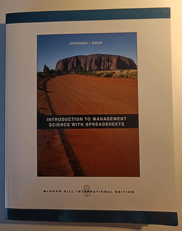 Introduction to management science with spreadsheets; William J. Stevenson; 2007