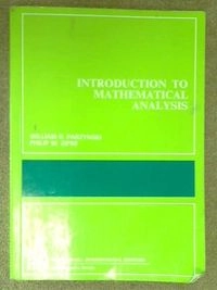 Introduction to mathematical analysis; William R. Parzynski; 1982