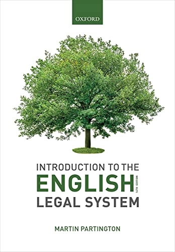 Introduction to the English Legal System 2019-2020; Partington Martin; 2019