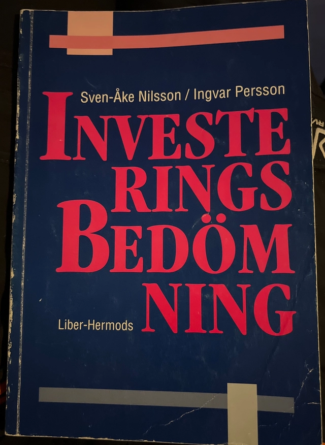 Investeringsbedömning; Sven-Åke Nilsson; 1993