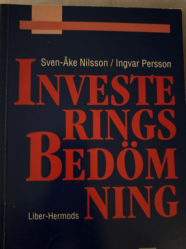 Investeringsbedömning; Sven-Åke Nilsson; 1994