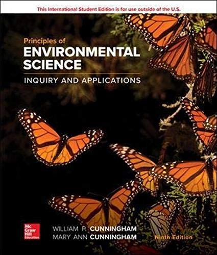 ISE Principles of Environmental Science; William Cunningham; 2019