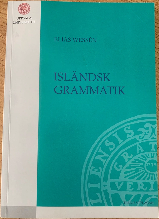 Isländsk grammatik; Elias Wessén; 1992