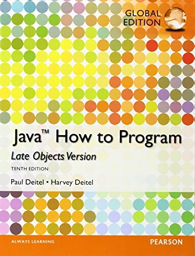 Java : how to program : late objects version; Paul J. Deitel; 2014