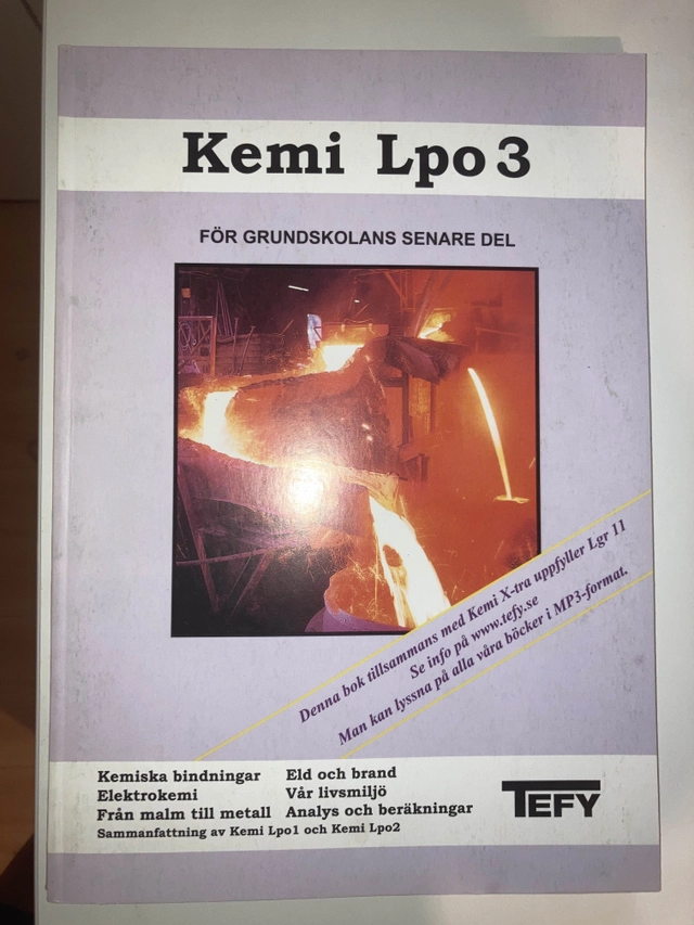 Kemi Lpo 3 Elevbok; Bertil Karpsten, Jan Axelsson, Bo Paulsson, Bo Nilsson; 2025