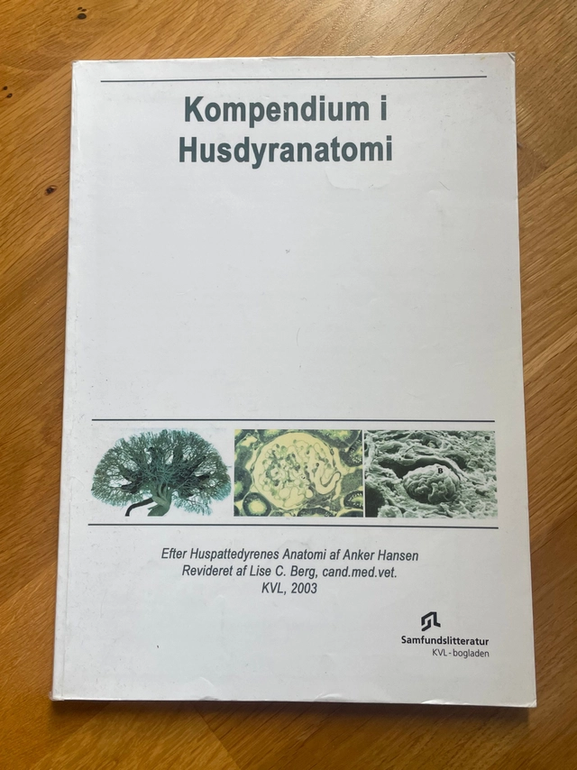 Kompendium i Husdyrsanatomi; Anker Hansen; 2003