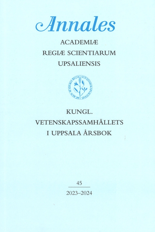Kungl. Vetenskapssamhällets i Uppsala årsbok 45/2023-2024; Erik Smitterberg; 2025