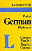 Langenscheidt Pocket German DictionaryLangenscheidt for languages; Oxford Psychologists Press