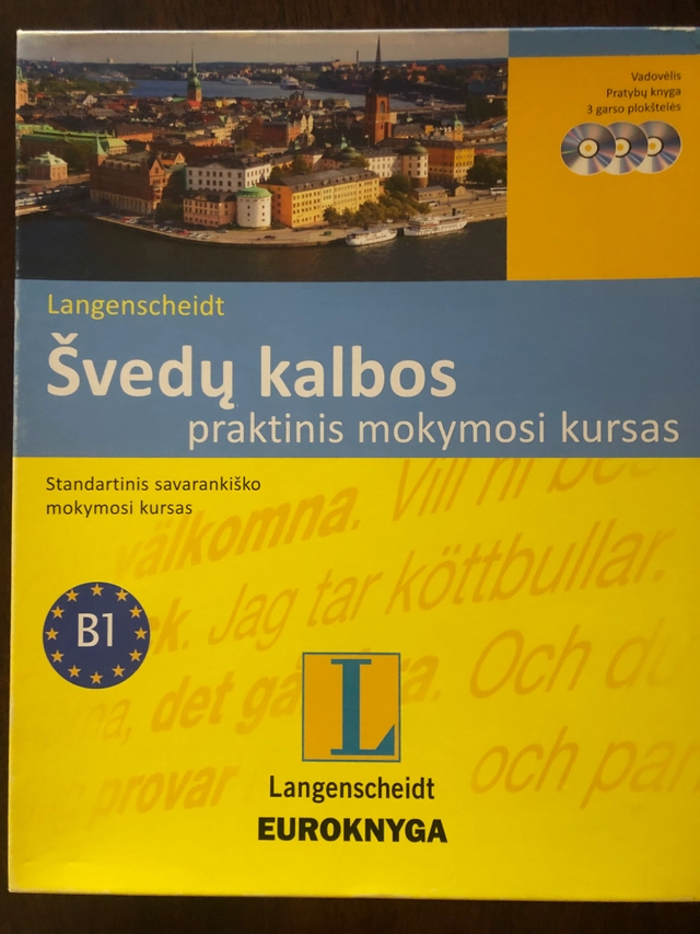 Langenscheidt Švedų kalbos: savarankiško mokymosi vadovėlis ; [vadovėlis, pratybų knyga, 3 garso plokštelės ; praktinis mokymosi kursas ; B1]; Eva Fehrs Fällman, Barbara Sirges