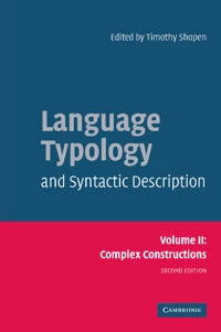 Language typology and syntactic description; Timothy Shopen; 2007