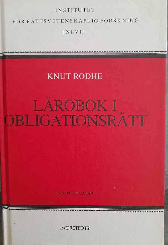 Lärobok i obligationsrätt; Knut Rodhe; 1986