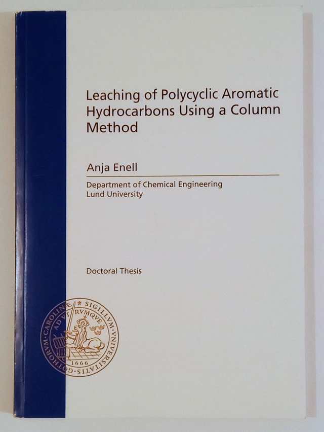Leaching of polycyclic aromatic hydrocarbons using a column method; Anja Enell; 2006