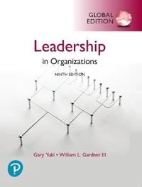Leadership in organizations : Global edition; Gary A. Yukl; 2020