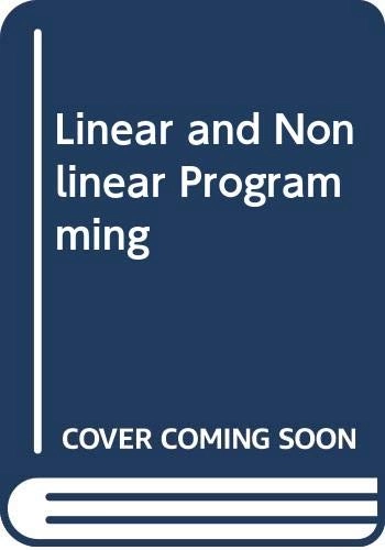 Linear and nonlinear programming; Stephen G. Nash; 1996