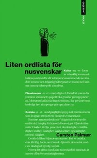 Liten ordlista för nusvenskar; Carsten Palmaer; 2003