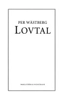 Lovtal; Per Wästberg; 1996