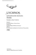 Lychnos : årsbok för idé- och lärdomshistoria; Lärdomshistoriska samfundet; 1986