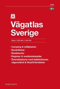 M Vägatlas Sverige 2020 : Skala 1:250.000-1:400.000; Norstedt; 2020