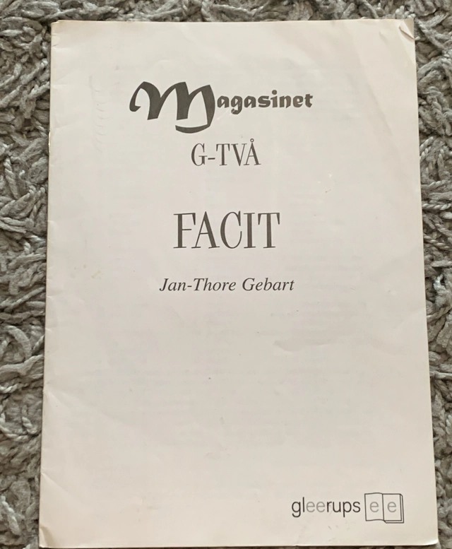 Magasinet G-två Facit 5-pack; Jan-Thore Gebart; 1998