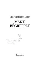 Maktbegreppet; Olof Petersson; 1987
