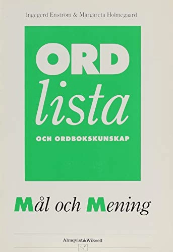 Mål och mening ordlista; Ingegerd Enström, Margareta Holmegaard; 1992