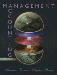 Management accounting; Anthony Atkinson; 2001