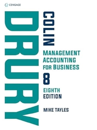 Management accounting for business; Colin Drury; 2022