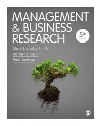 Management and business research; Mark Easterby-Smith; 2015