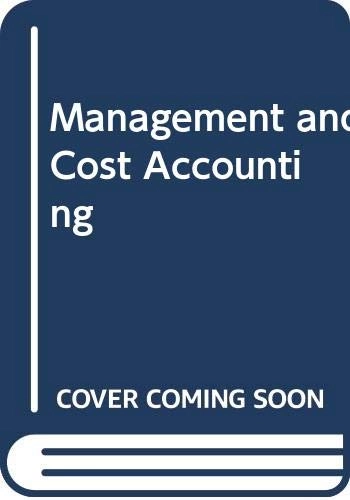 Management and cost accounting; Colin Drury; 1993