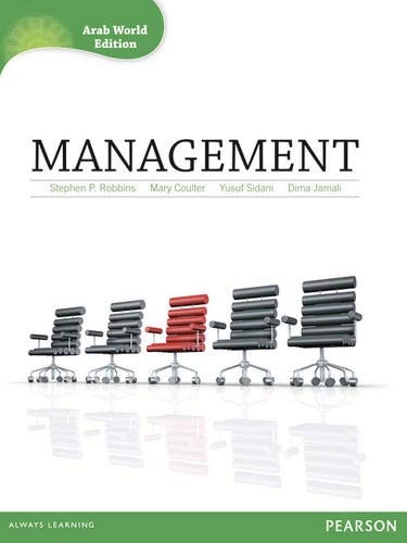 Management (Arab World Editions); Stephen P. Robbins, Mary Coulter, Yusuf Sidani, Dima Jamali; 2011