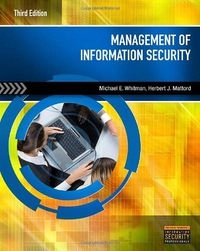 Management of information security; Michael E. Whitman, Herbert J. Mattord; 2010