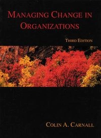 Managing change in organizations; Colin A. Carnall; 1999