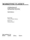 Marketing Classics: A Selection of Influential ArticlesInternational student edition: Allyn and Bacon; Ben M. Enis, Keith Kohn Cox