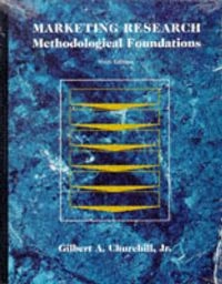 Marketing research : methodological foundations; jr. Gilbert A. Churchill; 1995