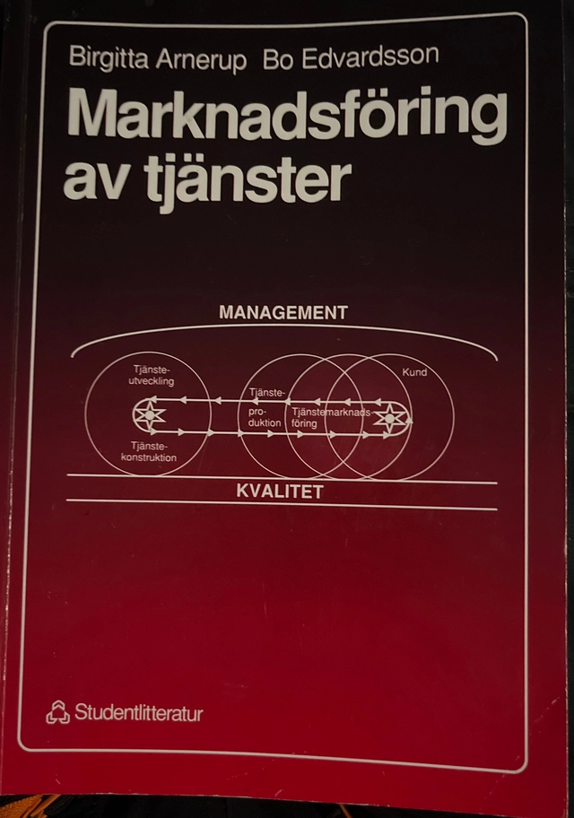 Marknadsföring av tjänster; Birgitta Arnerup; 1992