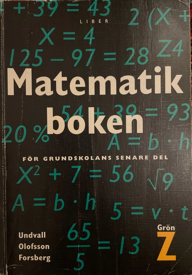Matematikboken Z Grön; Lennart Undvall; 1997