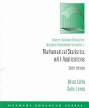 Mathematical statistics with applications; Brian Caffo; 2002