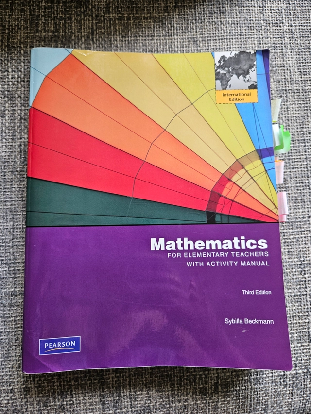 Mathematics for elementary teachers with activity manual; Sybilla Beckmann; 2011