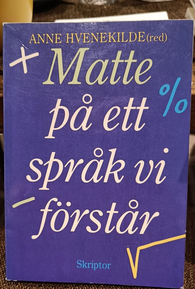 Matte på ett språk vi förstår; Anne Hvenekilde (red); 1991