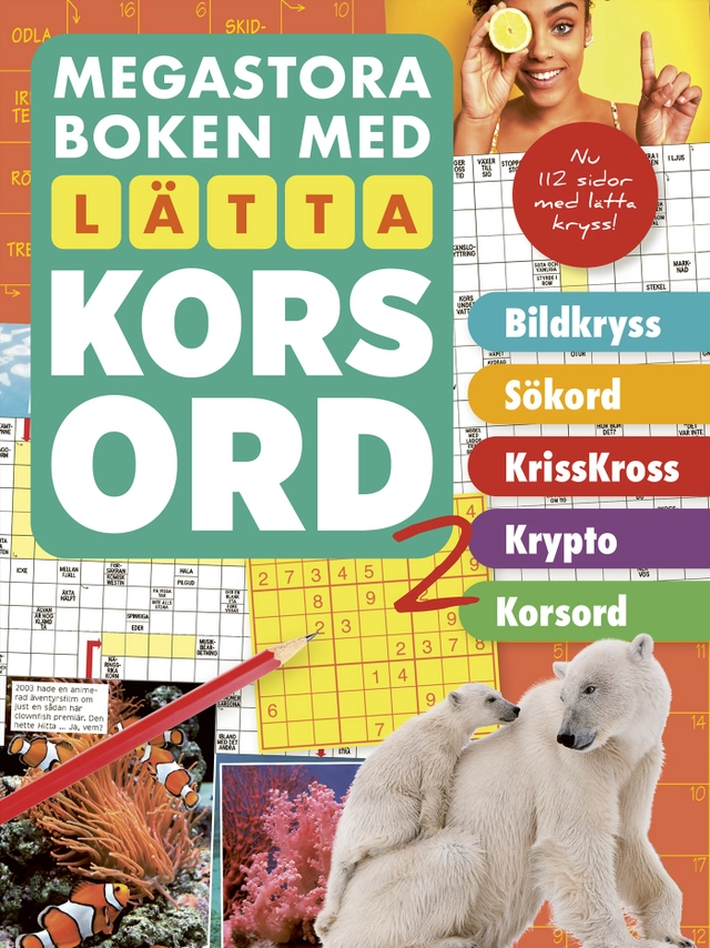 Megastora boken med lätta korsord 2; Susanne Lyckérus; 2023