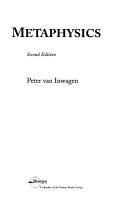 Metaphysics; Peter Van Inwagen; 2002