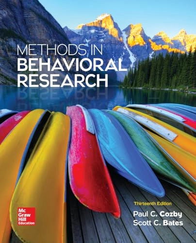 Methods in Behavioral Research; Paul Cozby; 2017