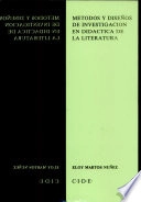 Métodos y diseños de investigación en didáctica de la literaturaUtgåva 14 av Colección premiosVolym 14 av Premios (Centro de Investigación, Documentación y Evaluación (España)))Volym 14 av Premios (España. Ministerio de Educación y Ciencia); Eloy Martos Núñez; 1988
