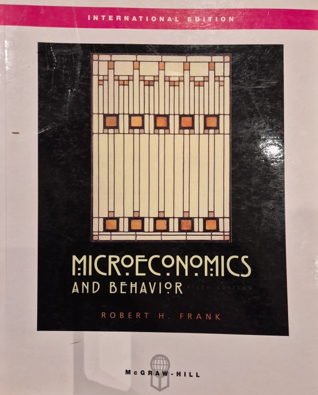 Microeconomics and Behavior; Frank; 2002