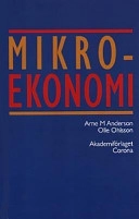 Mikroekonomi; A M Anderson, O Ohlsson; 1986