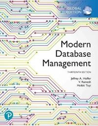 Modern database management; Jeffrey A. Hoffer; 2020