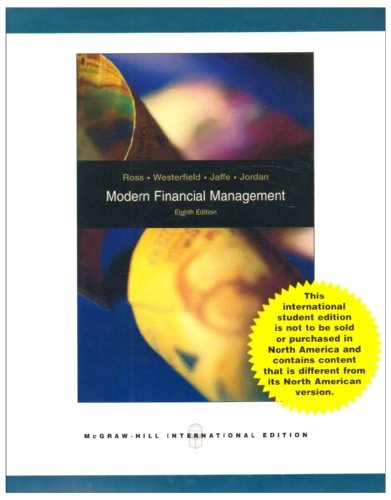 Modern financial management; Stephen A. Ross; 2009