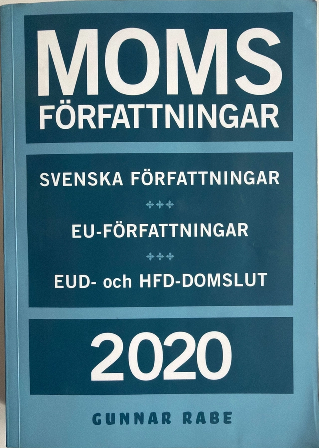 Momsförfattningar 2020; Gunnar Rabe; 2020
